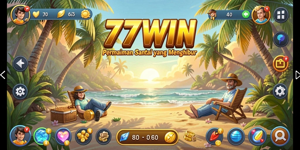 Tampilan gameplay <strong>77WIN</strong> yang cerah dan menyenangkan.
