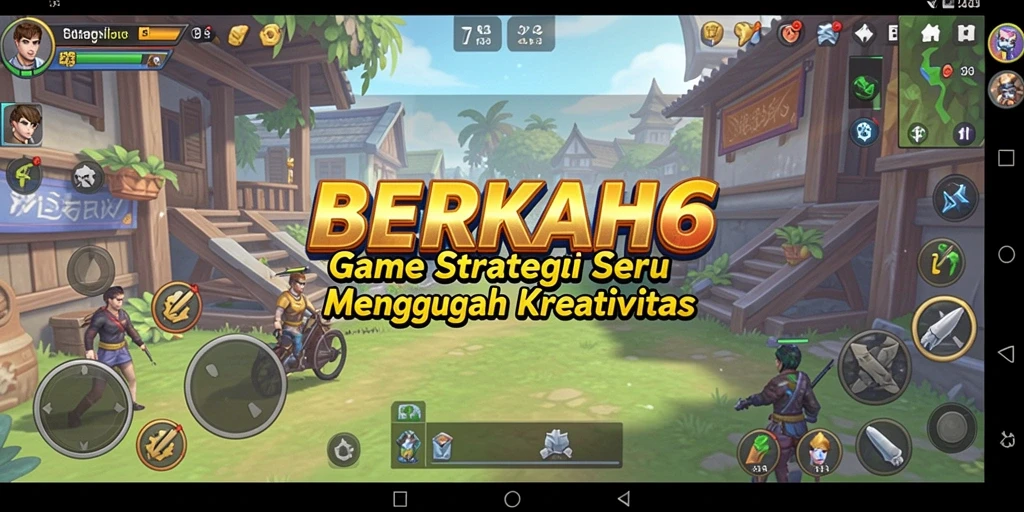 Tampilan gameplay <strong>BERKAH6</strong> menunjukkan aksi pertempuran yang mendebarkan dan strategi pembangunan kerajaan.