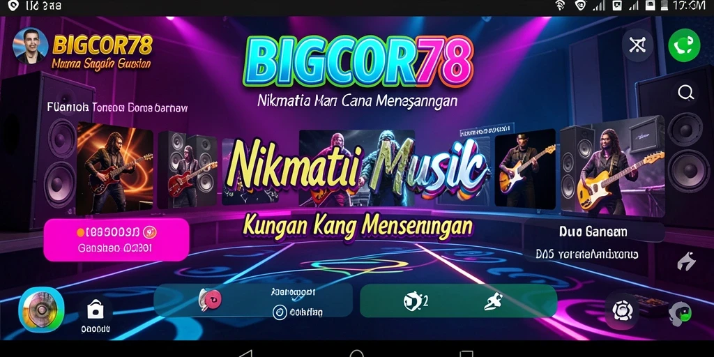 Screenshot menunjukkan pengalaman bermain musik yang interaktif dan menyenangkan.