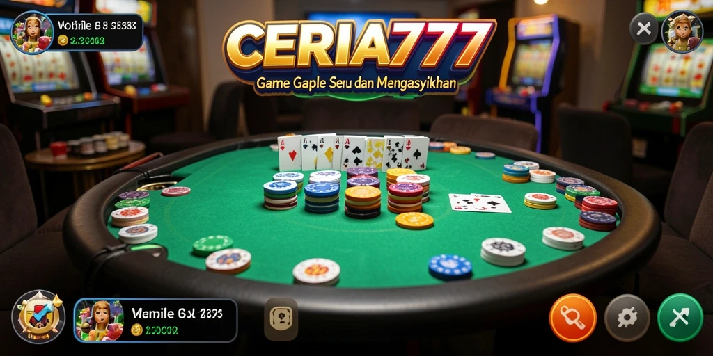 Gambaran gameplay Gaple yang seru dan interaktif di CERIA777.