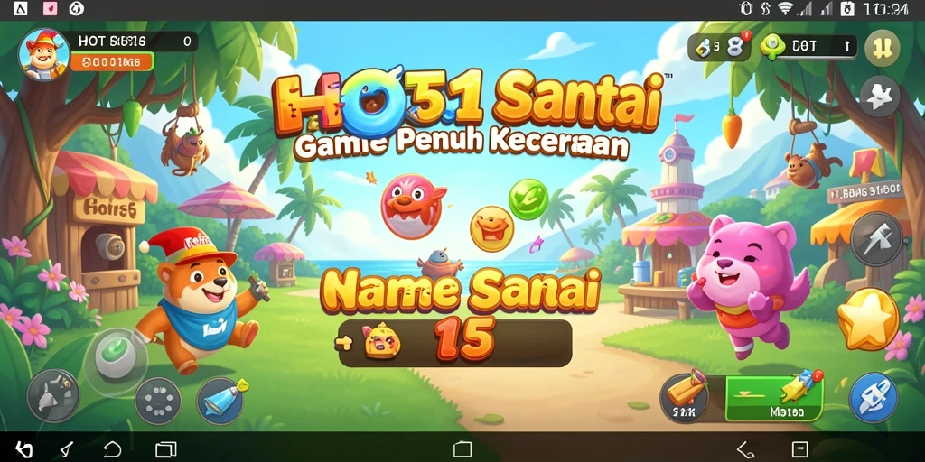 Screenshot gameplay HOT51 menampilkan momen santai dan ceria yang khas.