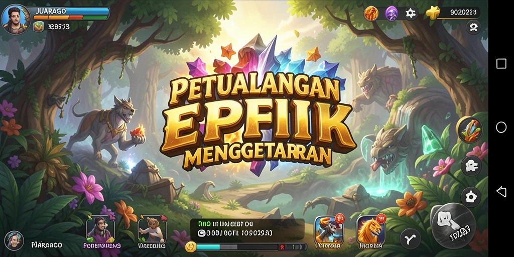 Tampilan gameplay JUARAGO yang mendebarkan dan penuh petualangan.