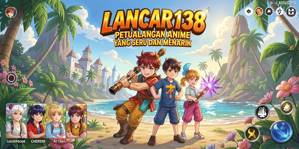 Tampilan gameplay menarik dengan karakter Anime beraksi.