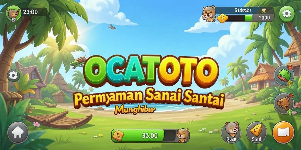 Screenshot gameplay OCATOTO yang menampilkan aksi seru dan warna-warni.
