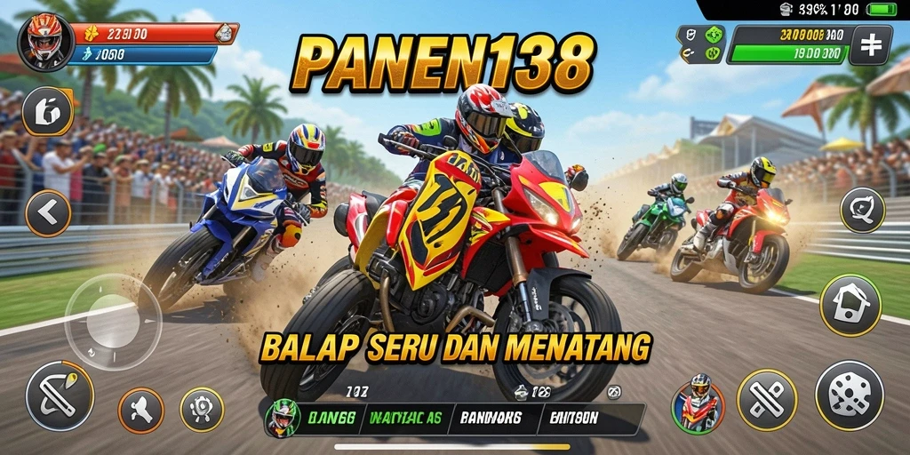 Tampilan seru dari gameplay balap di PANEN138.