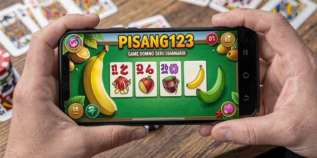 Screenshot utama PISANG123 menampilkan gameplay Domino yang seru.