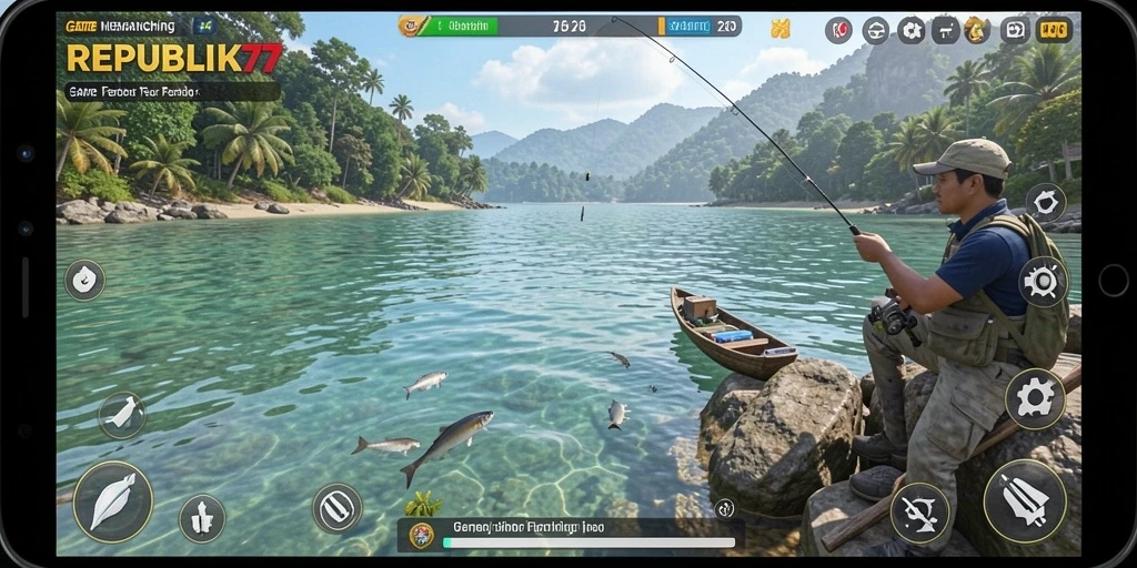 Gameplay memancing yang mengasyikkan di REPUBLIK77.