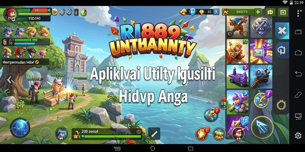 Tampilan antarmuka pengguna RI889 yang menarik dan fungsional.
