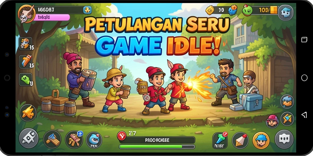 Tampilan gameplay V07 dengan karakter dan sumber daya yang terus berkembang.